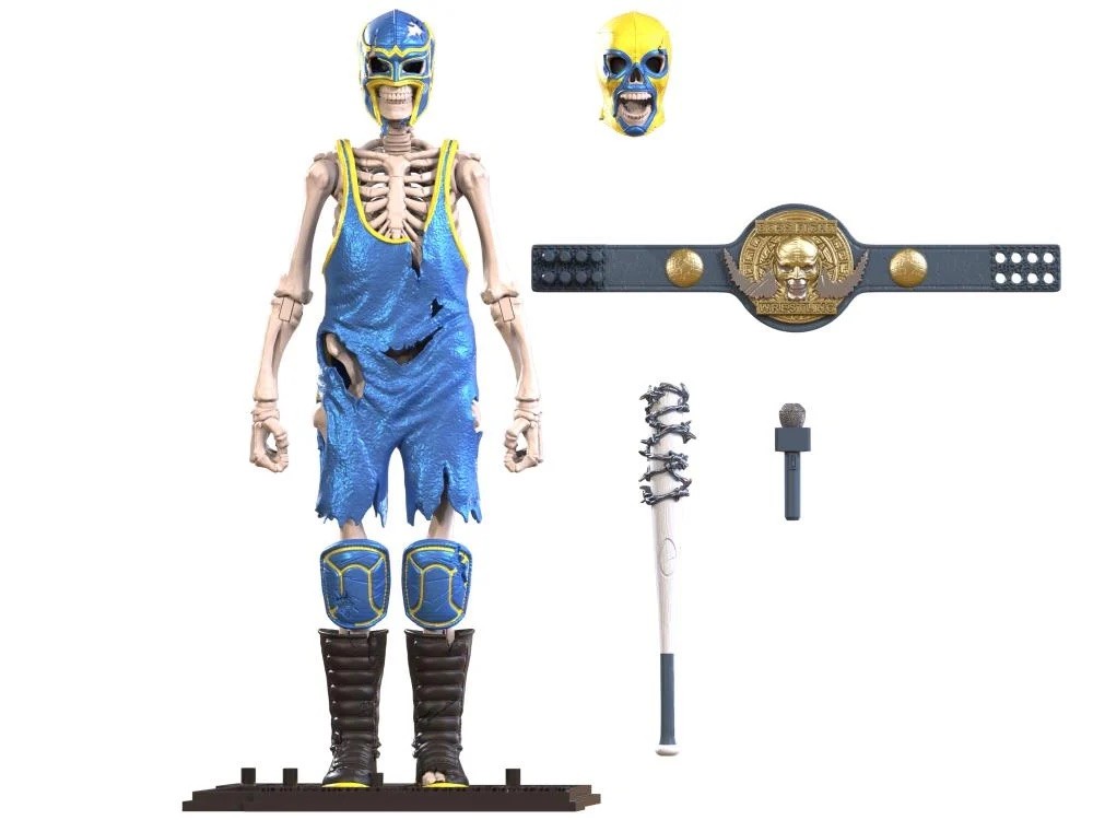 bOSS Fight Studio Epic HACKS Bonesault Crazed Luchador Skeleton Action Figure