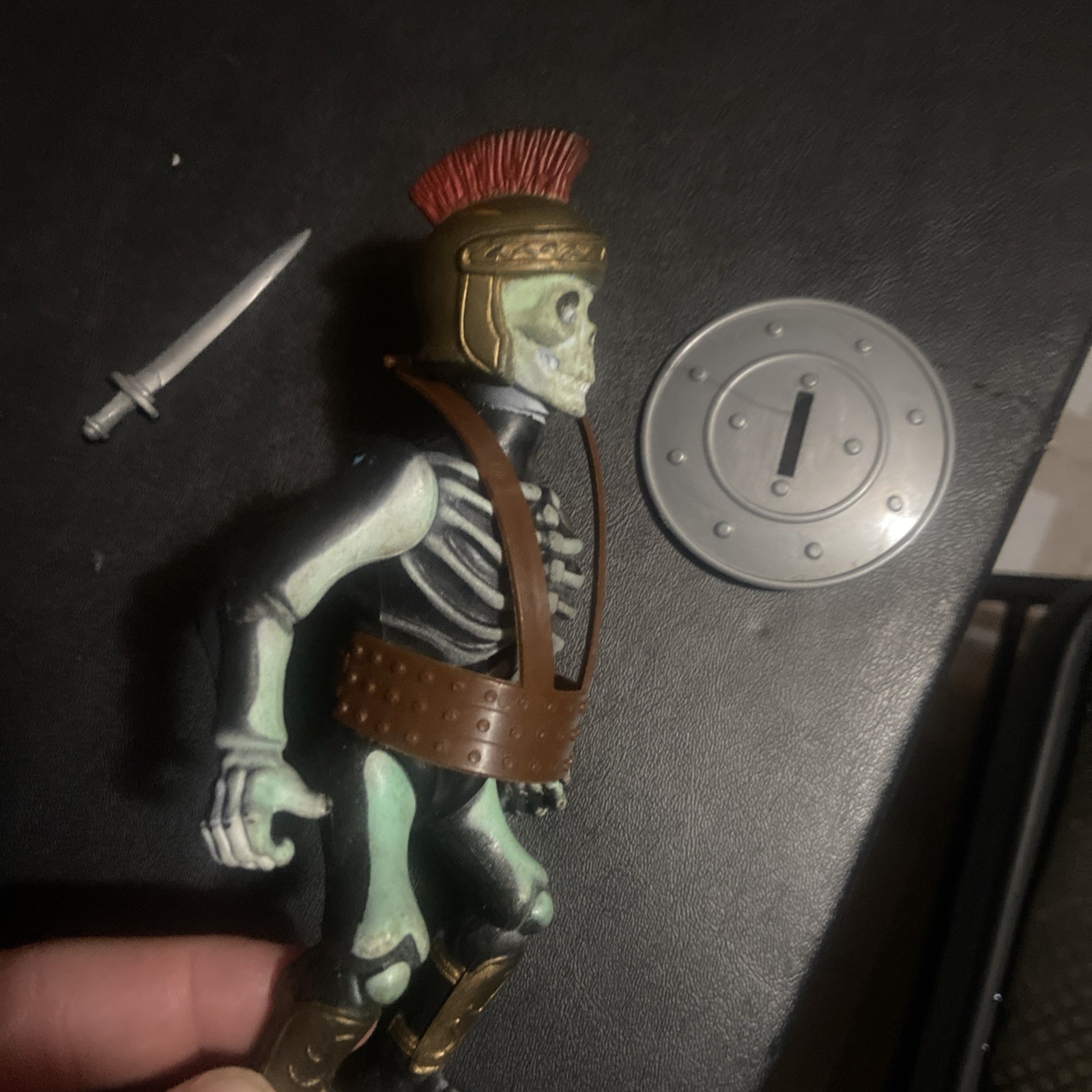 MTC Nightmare Warriors Spartacus Figure 1984 with shield & sword, missing cape