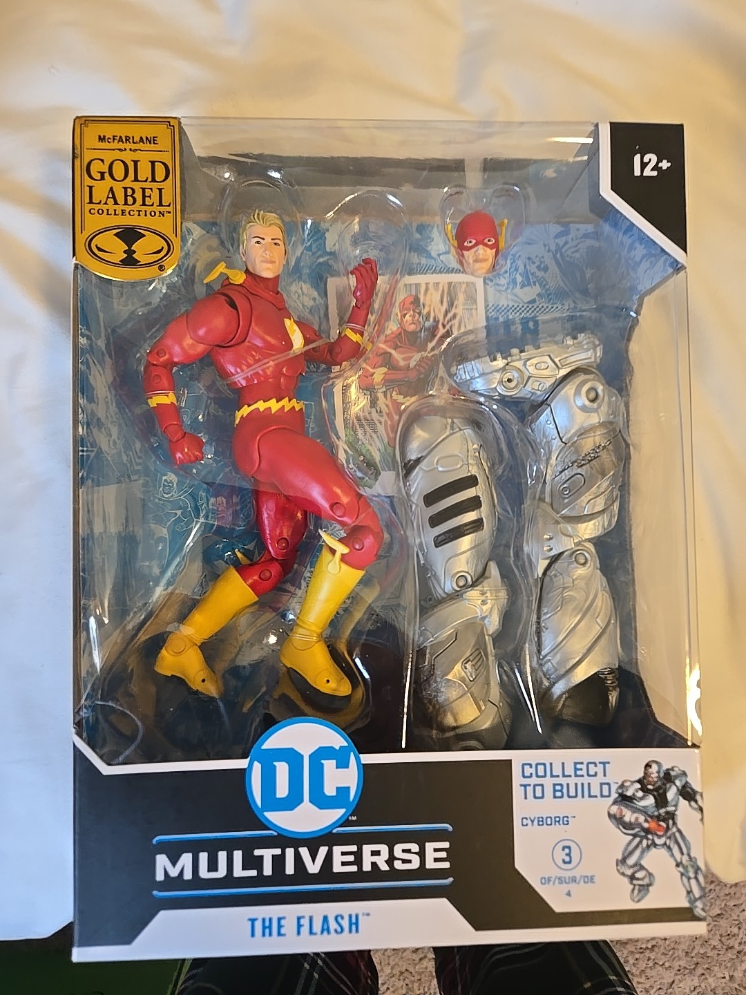 McFarlane DC Multiverse Flashpoint The Flash Gold Label w/ Cyborg BAF NIB