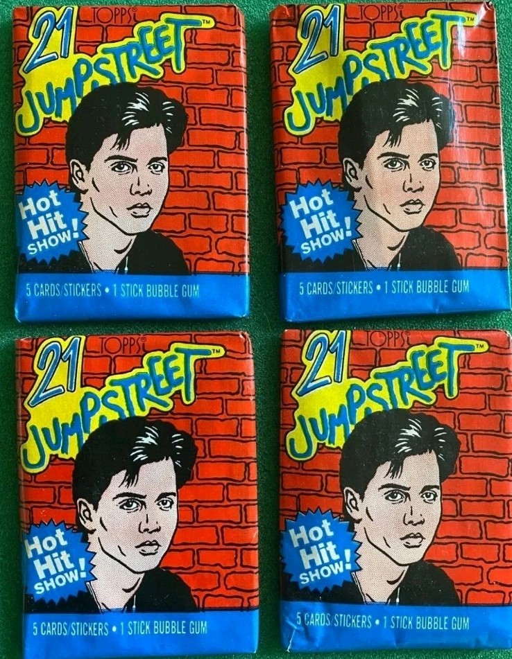 Vtg 1987 Johnny Depp 21 Jump Street Topps Trading Cards Lot of 4 Unopened Packs