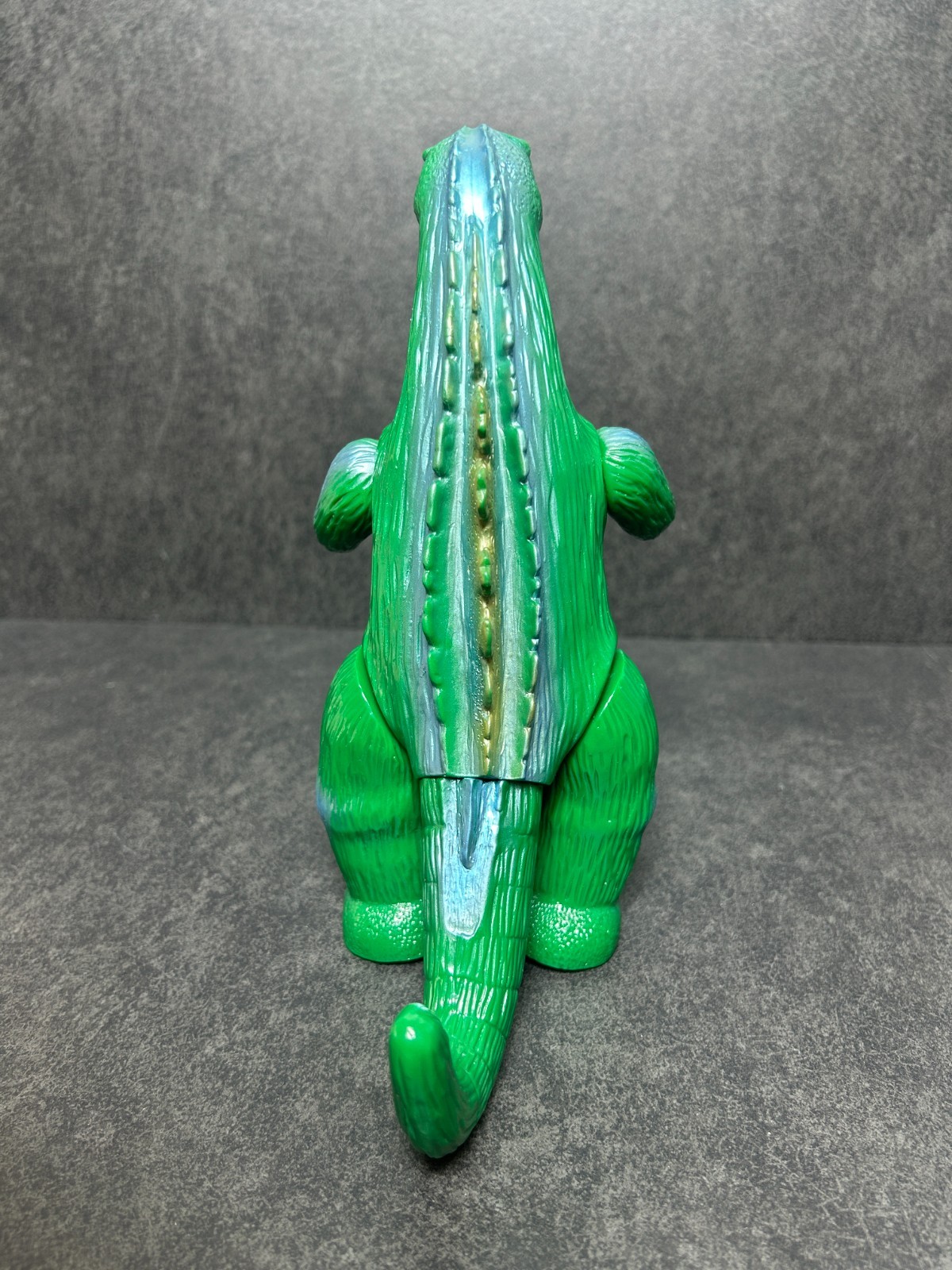 MARUSAN Godzilla J-Tail Green Sofubi 8.8&Prime; Soft Vinyl Figure 1999 w/ Header & Bag