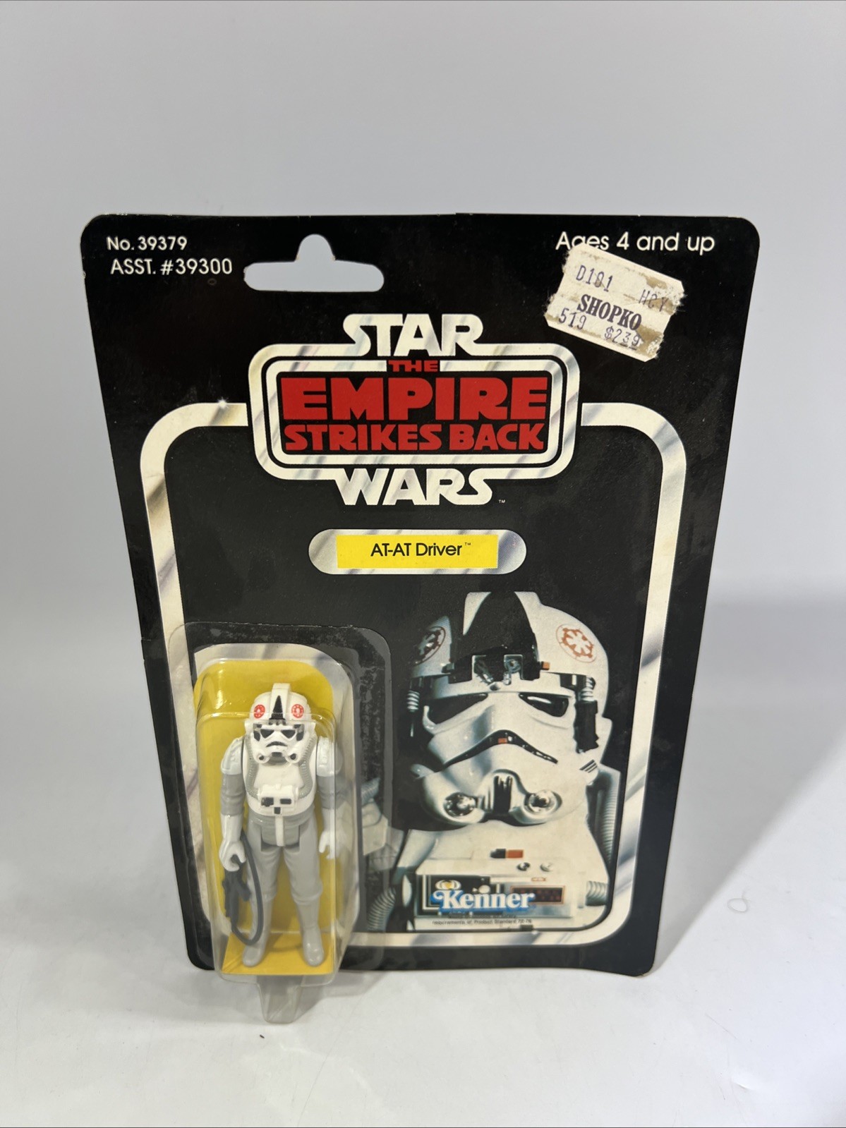 Star Wars ESB AT AT Driver Action Figure 41 Back Vintage Kenner W/Case #ML