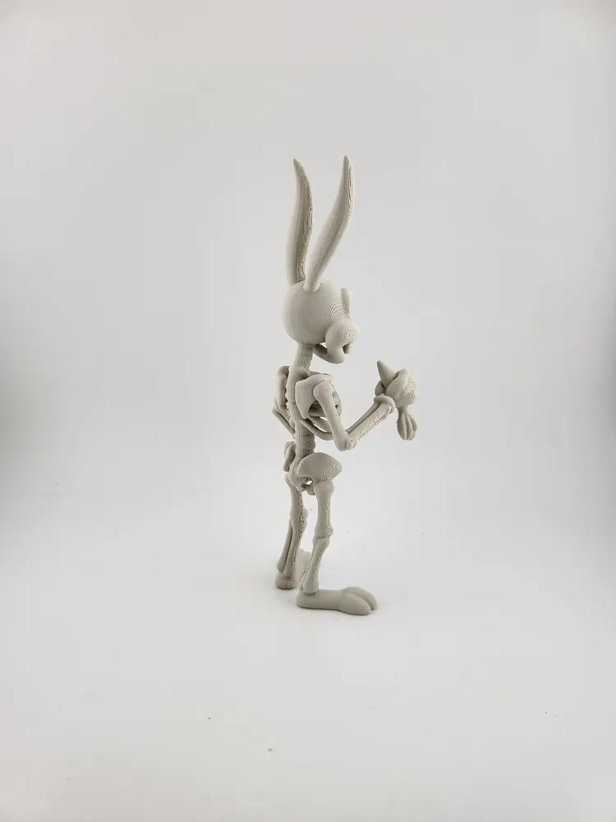 Bugs Bunny Inspired Skeleton Figure – Spooky Cartoon Horror