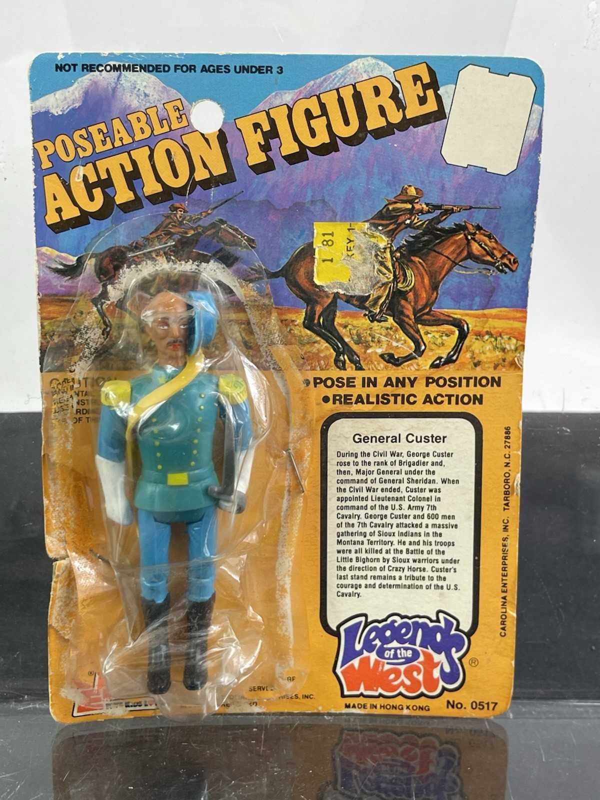 General Custer 1981 Empire Toys Legends of the West Action Figure 4&Prime; MOC