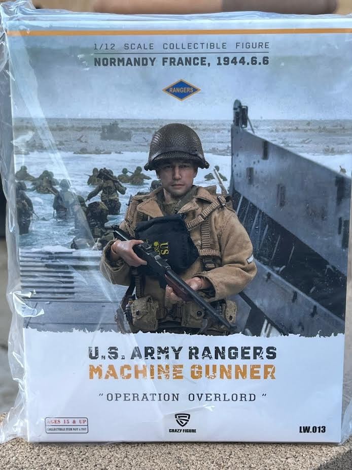 Crazy Figure WWII US Rangers Machine Gunner LW013 1/12 Scale Action Figure