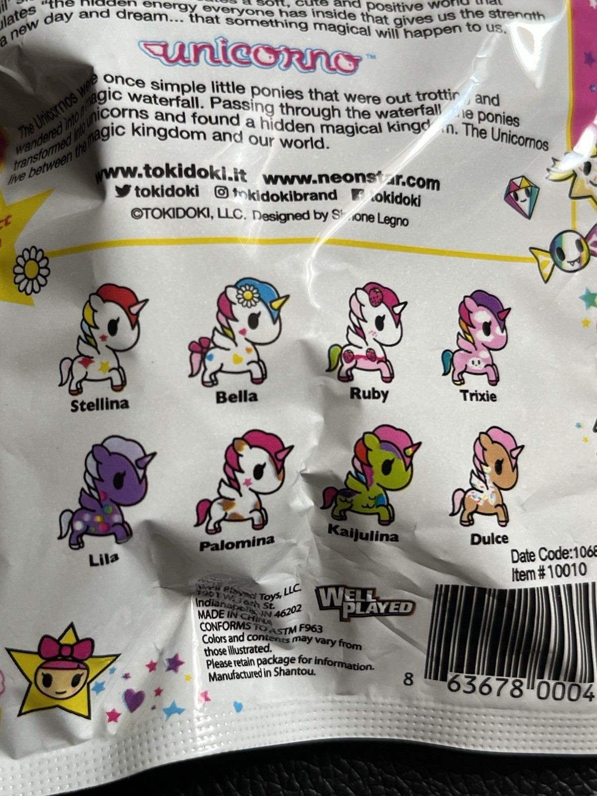 Tokidoki Snap & Switch Neon Star Figure Unicorn New Closed Packages +1 Open Lego