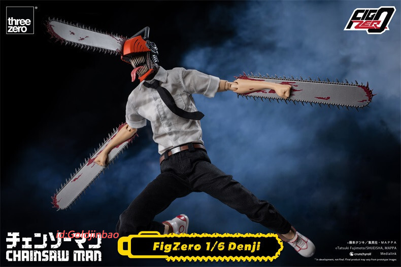 3A threezero Chainsaw Man Denji 1/6 Action Figure Model In Stock H29.5cm Anime
