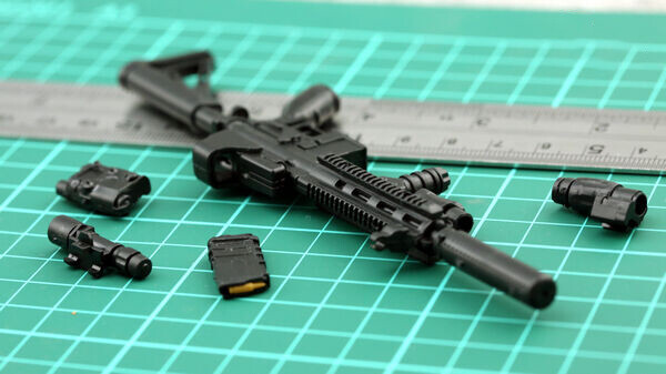 1:6 Scale Model Assembly Assault rifle Gun 4D Black HK416 For 12&Prime; Figure US#