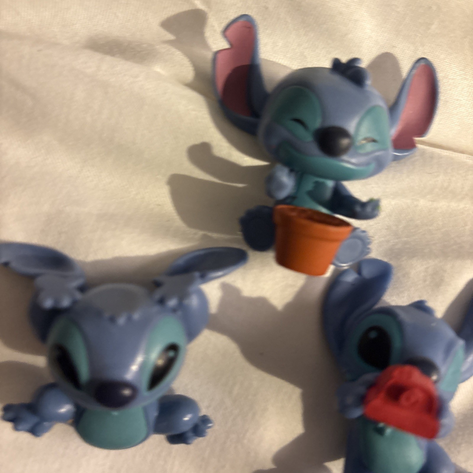 Lilo & Stitch Lot 8 Stitch Solid Small Disney Set Of 6 Flower Pot Present (o17