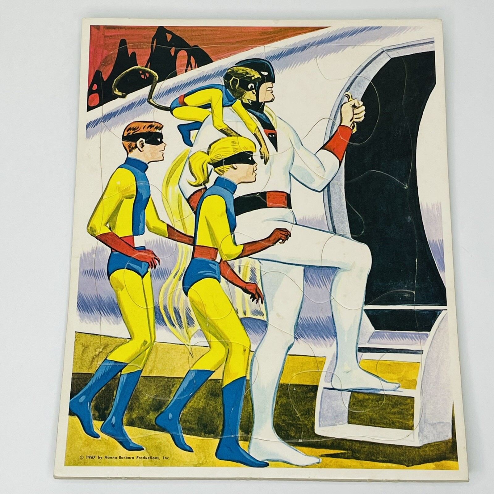 Complete Whitman Space Ghost Frame Tray Puzzles Box Set 4 Hanna Barbera Vintage