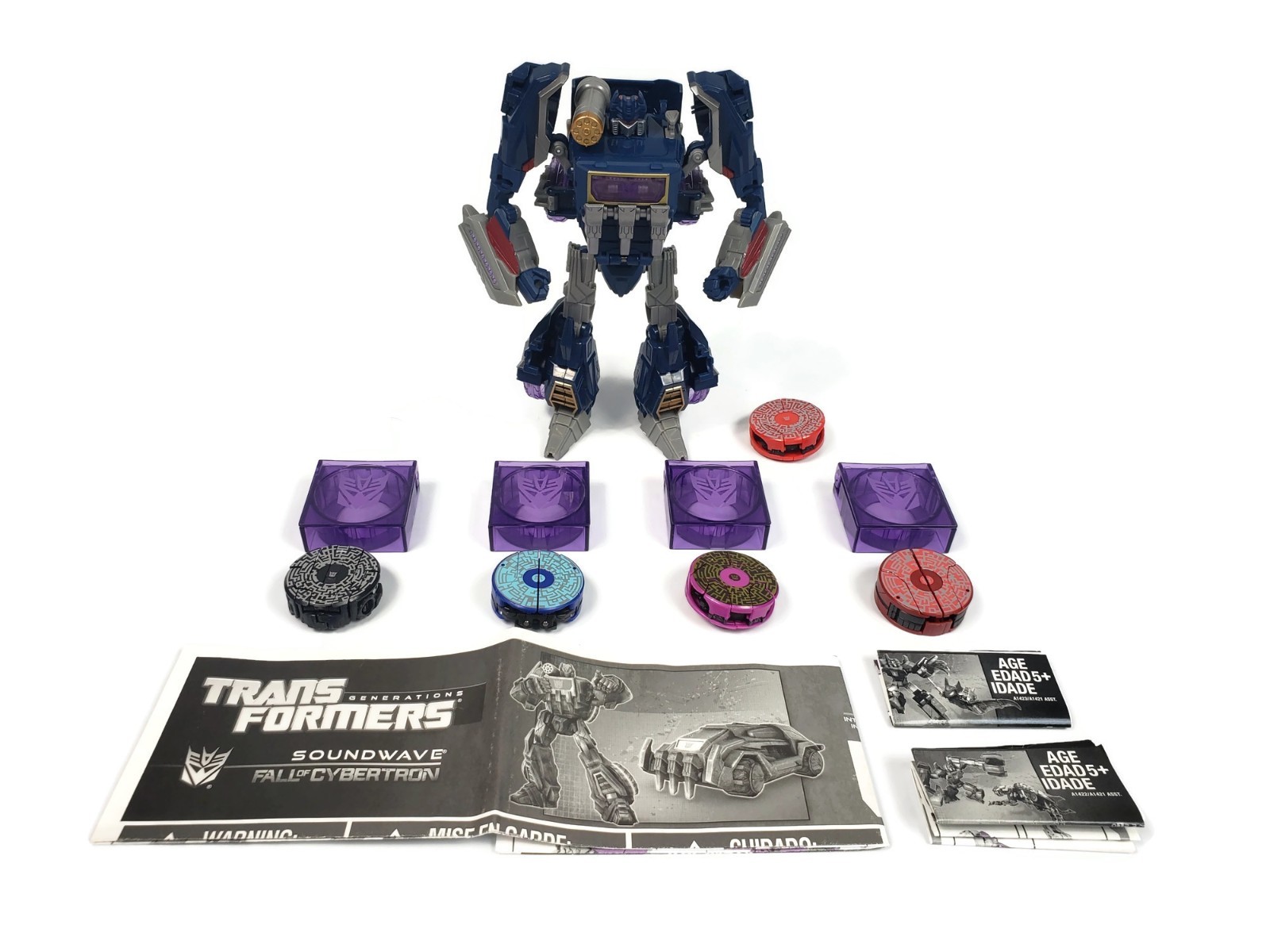 Transformers Fall Of Cybertron Soundwave w Laserbeak Ravage Rumble Frenzy RatBat