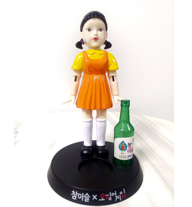 Squid Game Younghee Jinro Chamisul Soju Korean Drinking Game Figure Doll Toy New