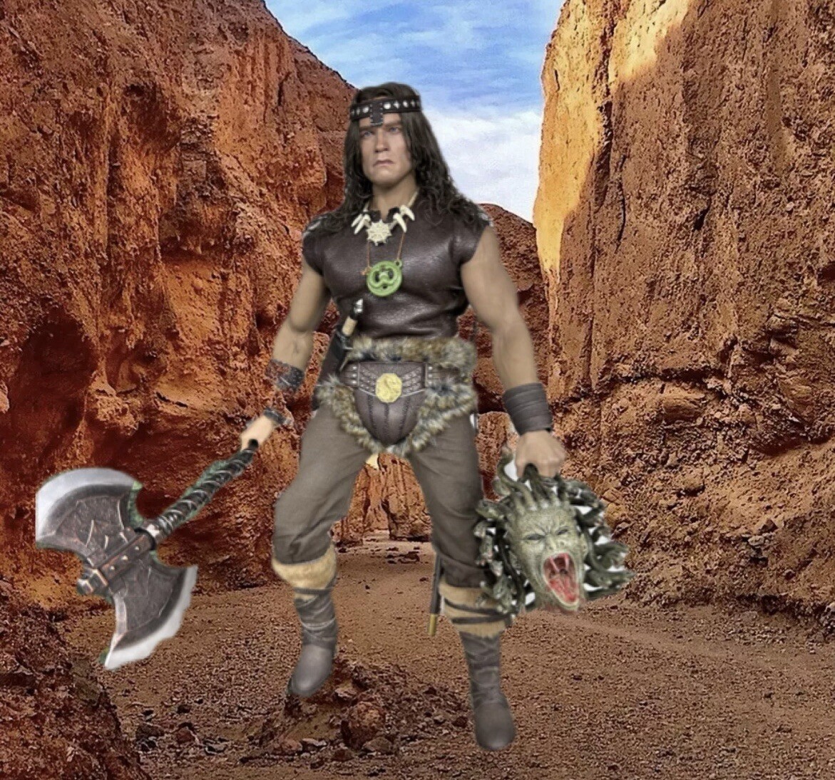 1/6 Mountain Backdrop For Conan The Barbarian Figure – Size 15&Prime;x15&Prime; Arnold