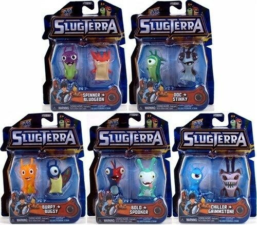 Slugterra Mini Figure 2-Pack SET OF 5 Slugs with Code for Exclusive Game items