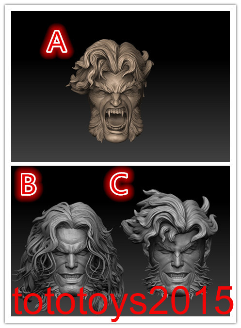 1:6 1:12 1:18 Sabretooth Tiger Head Sculpt For 12&Prime; 6&Prime; 3.75&Prime;Action Figure Body