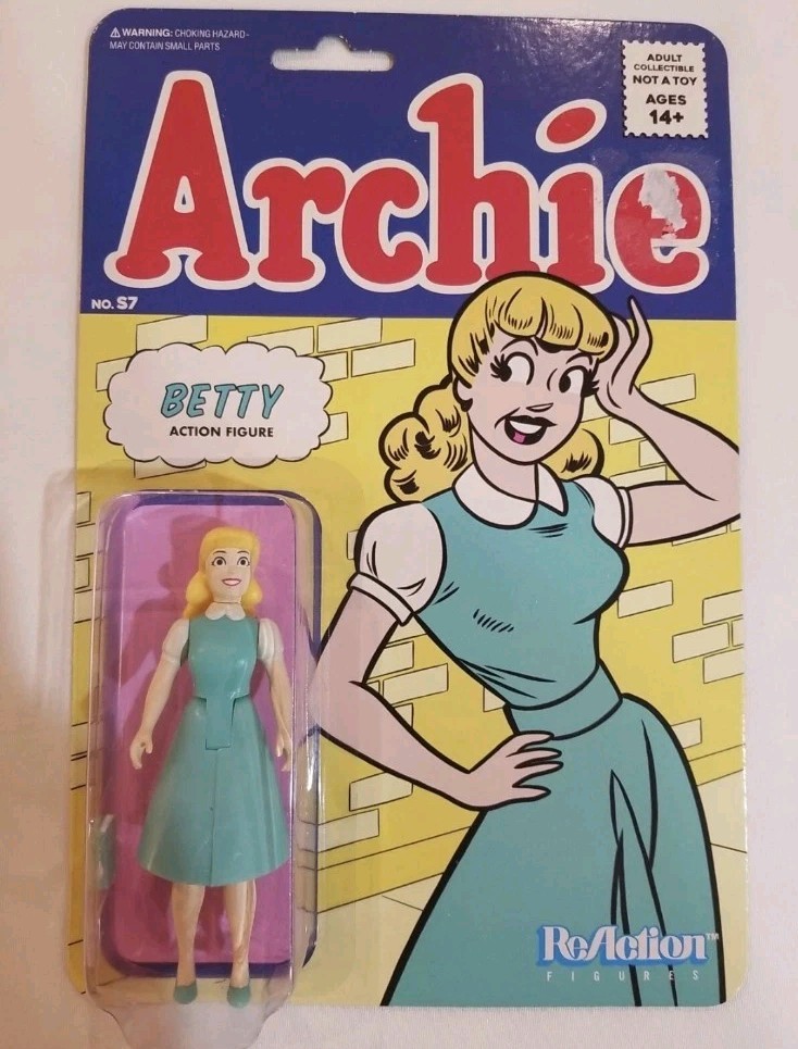 Betty FROM Archie Super 7 S7 3.75&Prime; ReAction Action Figure New AGES 14+ NOC