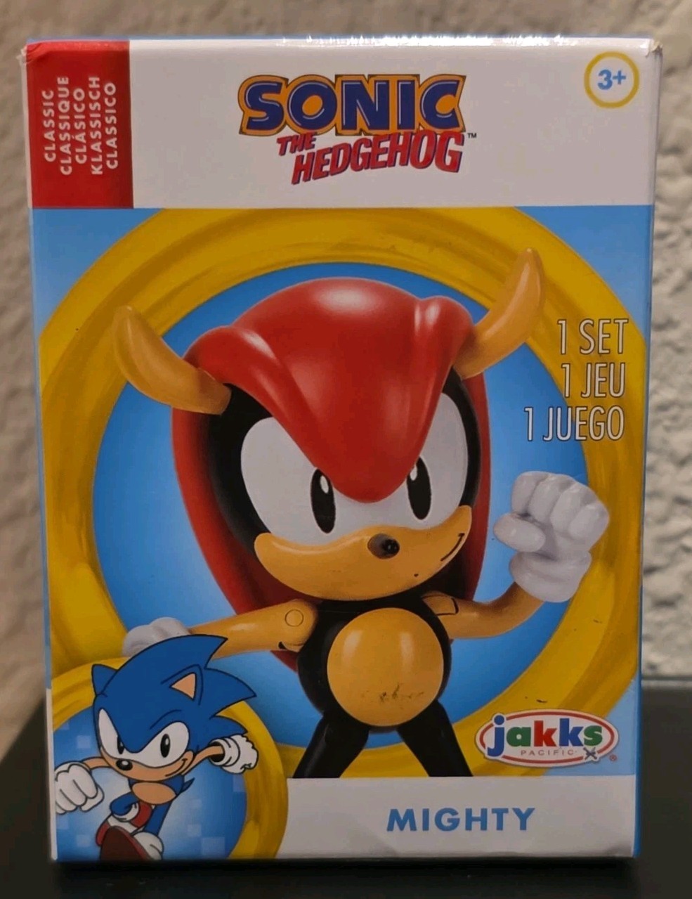 JAKKS Pacific Classic Sonic the Hedgehog 2.5in « Mighty » Action Figure Brand New