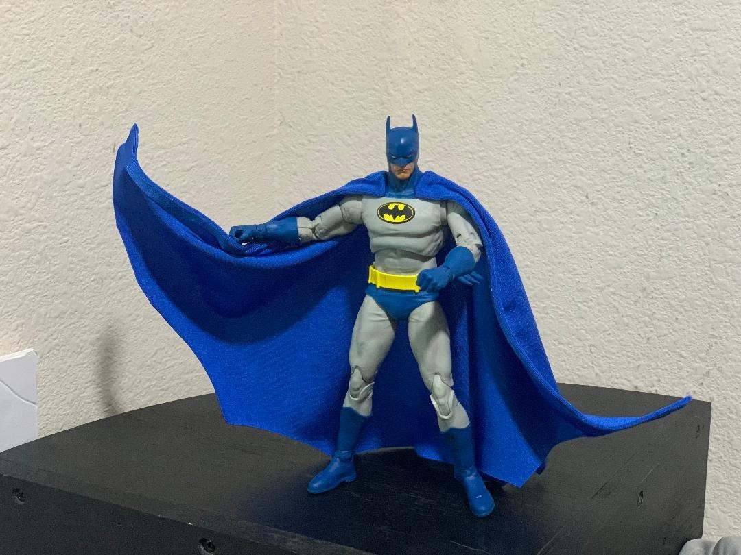 Custom Batman DC Multiverse Knightfall 1/12 Mcfarlane Wired Cape NOT FIGURE
