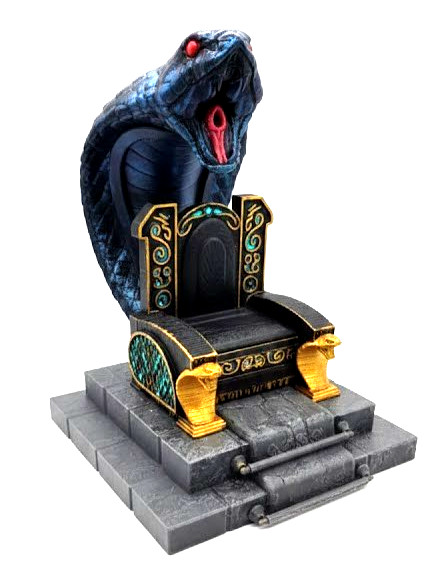 Custom Cobra Inspired Commander Throne (Royal) for 6 inch (1:12) Figure Diorama
