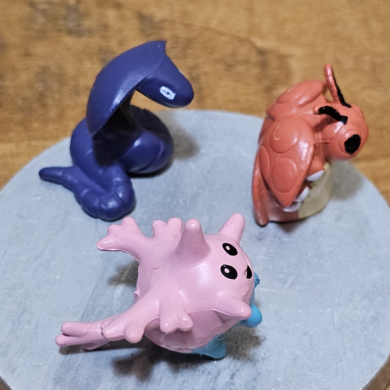 3 Pokemon Arbok Snake Micro Mini Figure Pocket Tomy Monster ,Swinub, Keshi