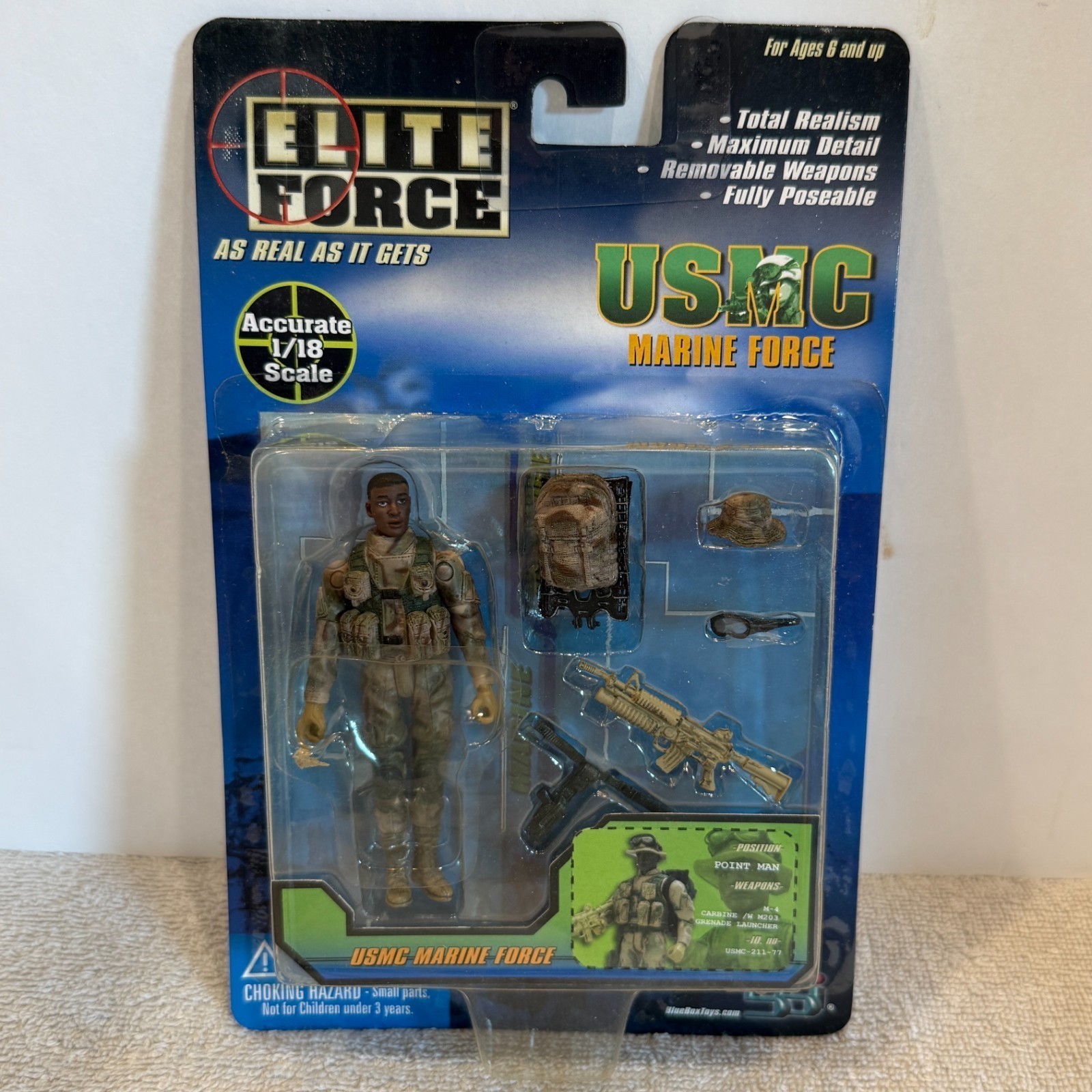 BBI 1:18 Blue Box Toys Elite Force USMC Point Man 2003 Action Figure