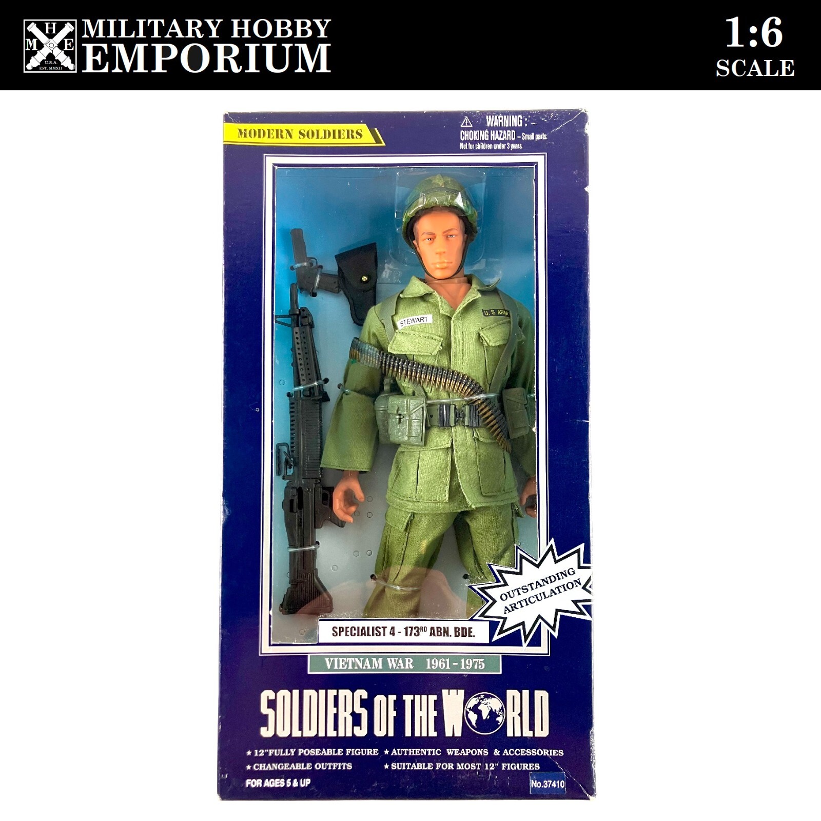 1:6 Formative International Soldiers of the World Vietnam War US Army M60 Gunner