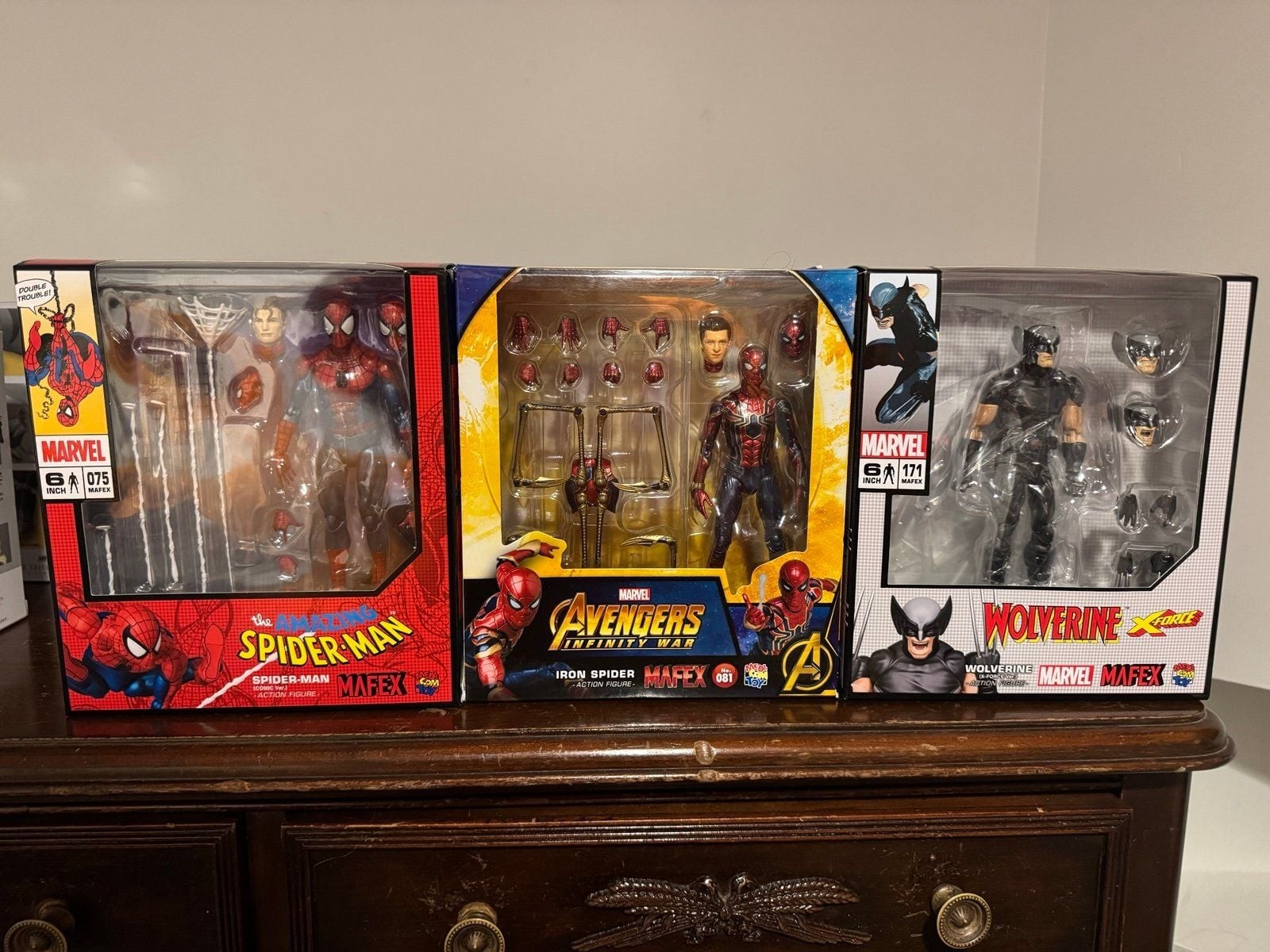 Mafex marvel spider man wolverine 75 81 171