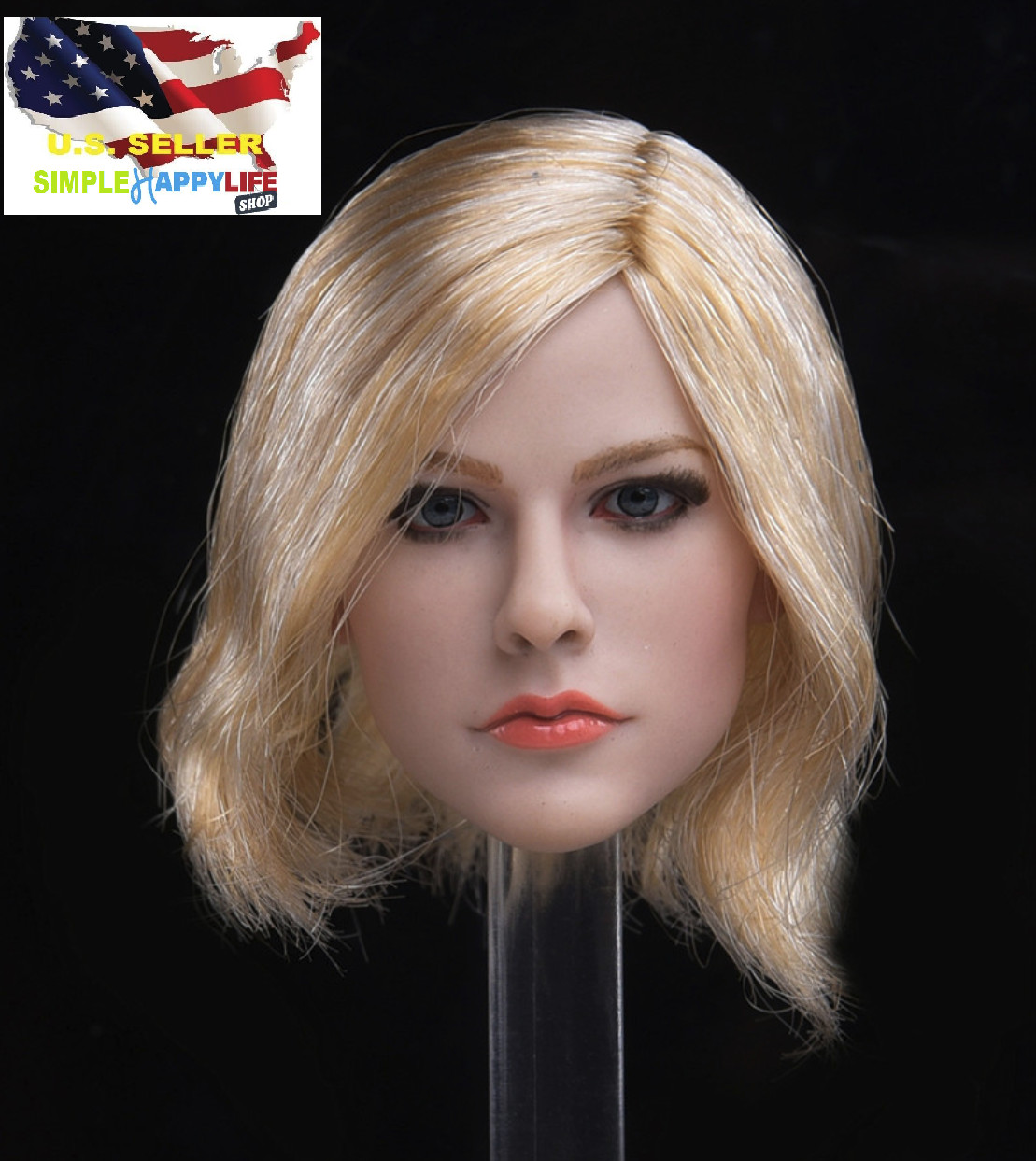 1/6 Female Head Sculpt Avril C For PHICEN Hot Toys 12&Prime; Figure worldbox ❶USA❶