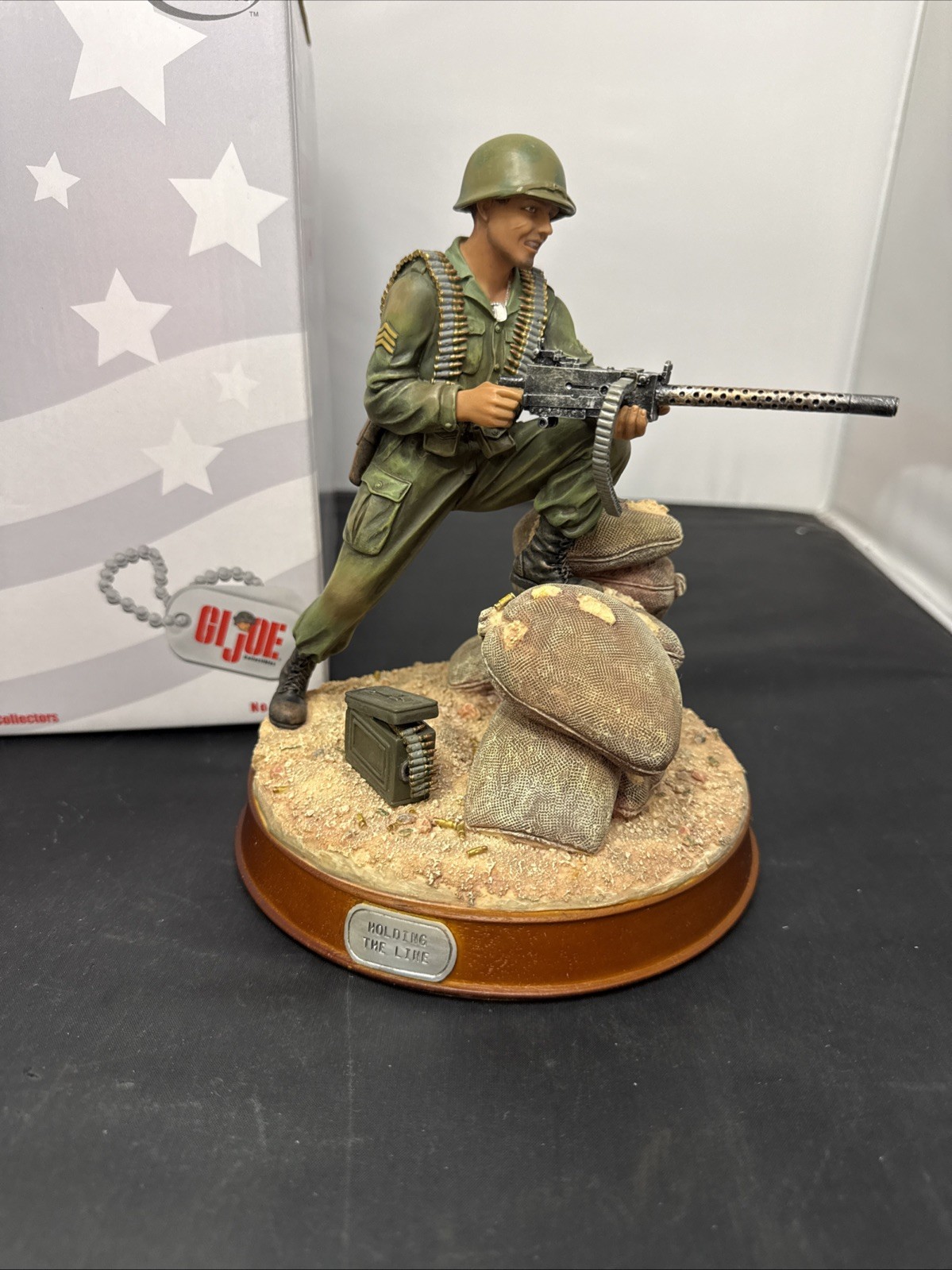 Hasbro GI Joe « Holding the Line » Military Series Statue Figurine Soldier w/ Box