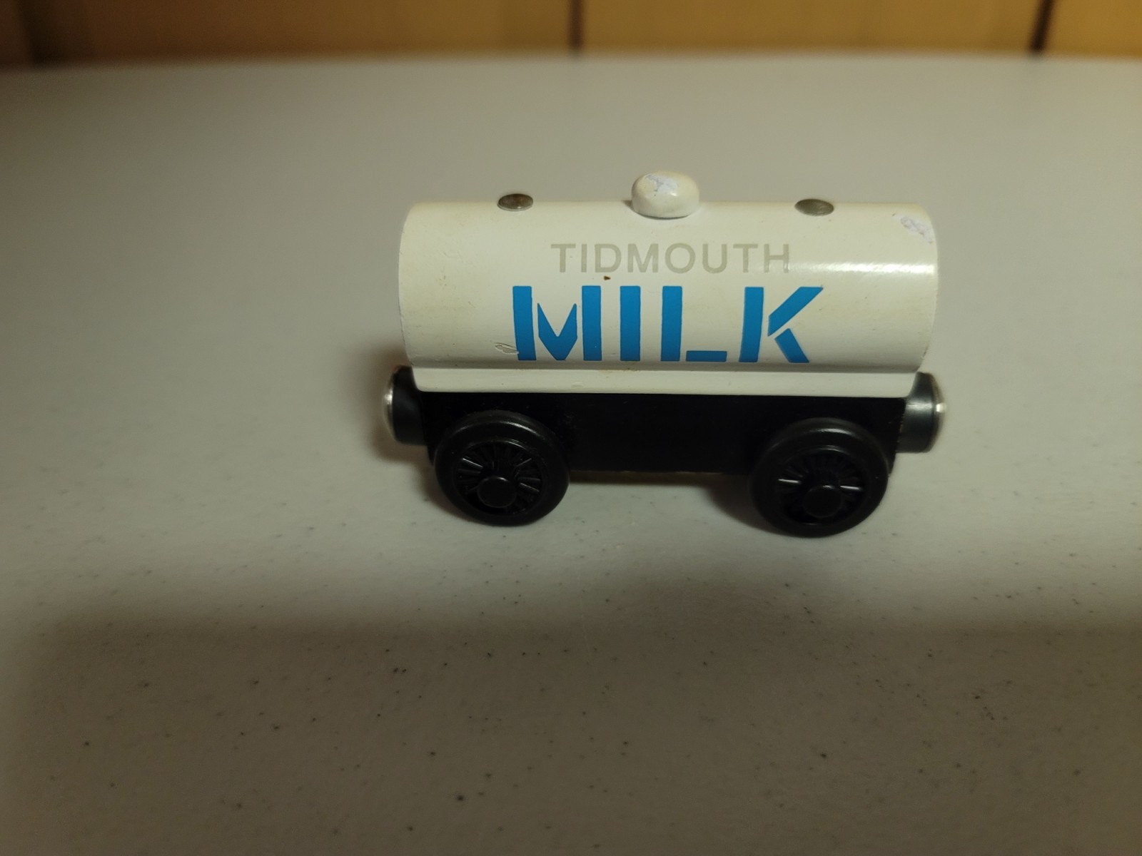 Thomas Wooden Railway Tidmouth Milk Tanker Train Car Britt Allcroft 1997