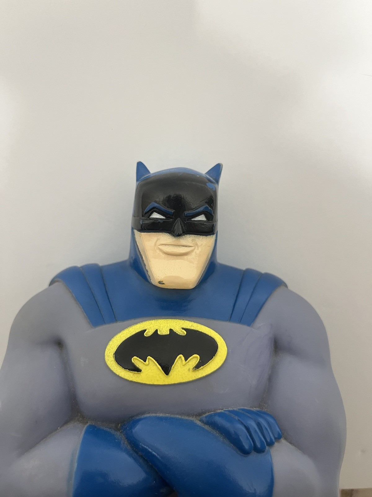 DC COMICS BATMAN PLASTIC BUST FIGURE BANK NO STOPPER KIU HUNG INDUSTRIES GOOD