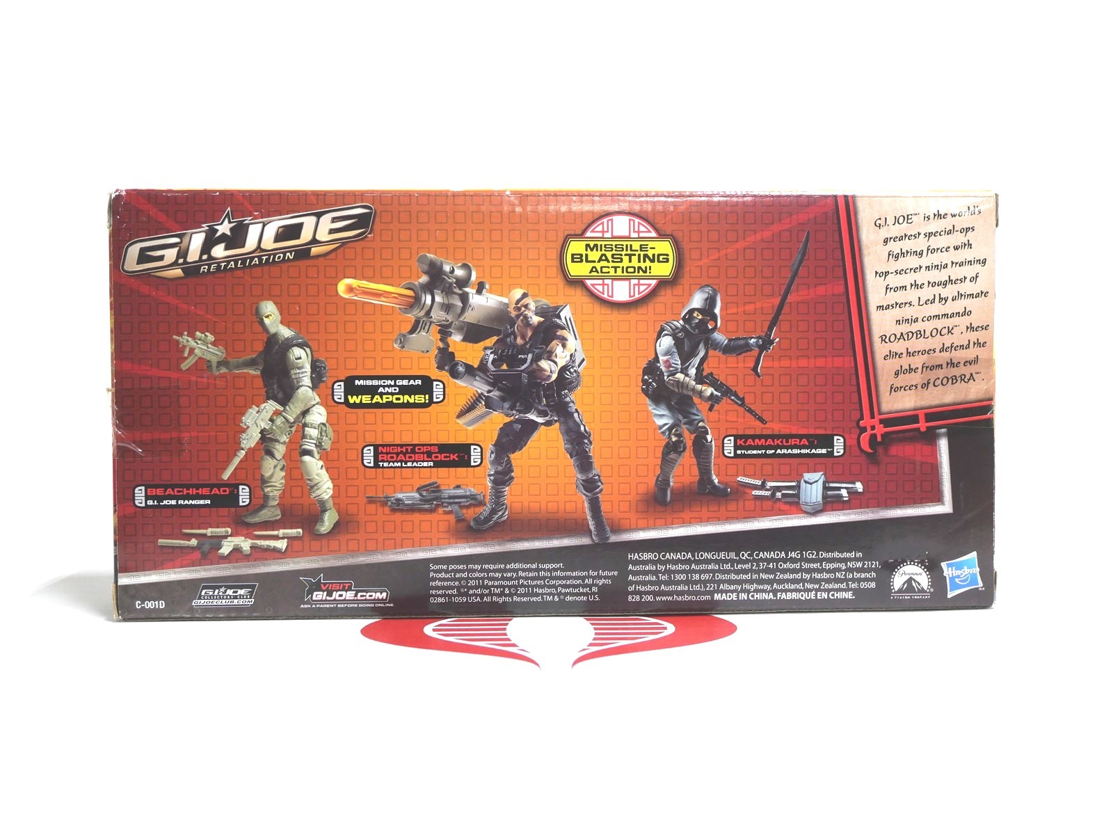 GI Joe Action Figure NINJA DOJO SET SET Night OPS Roadblock Retaliation 2012 MIB