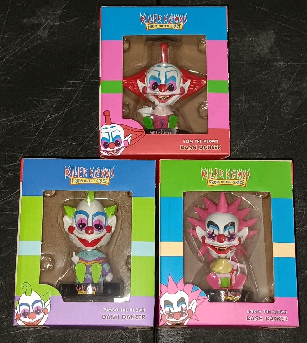 *FREE SHIP* 🎪 ALL 3 Killer Klowns from Outer-Space 🛸 Dash Dancer Bobblehead