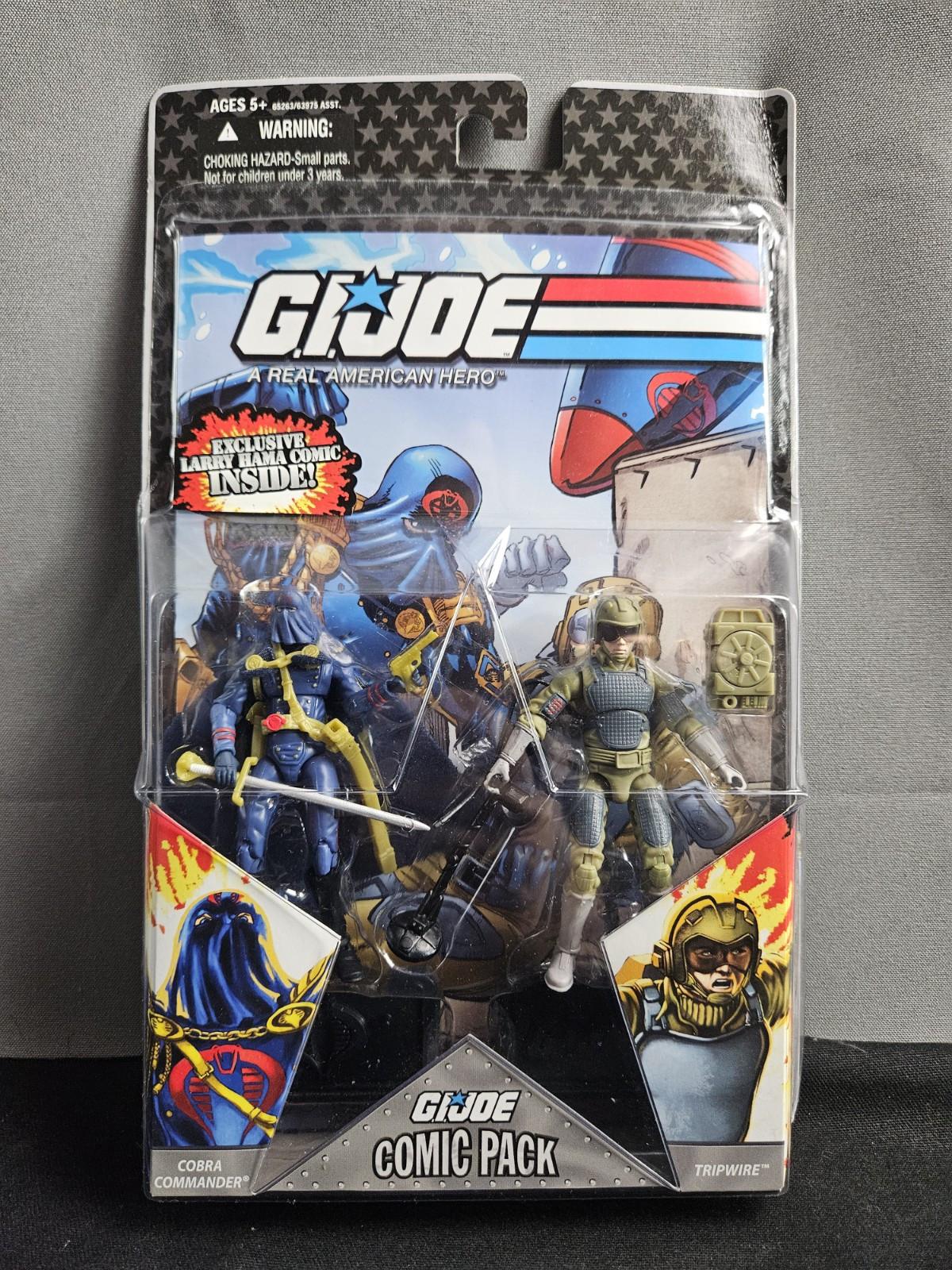 2008 Hasbro Gi Joe Cobra Commander Leader Tripwire Figures Comic Pack Larry Hama