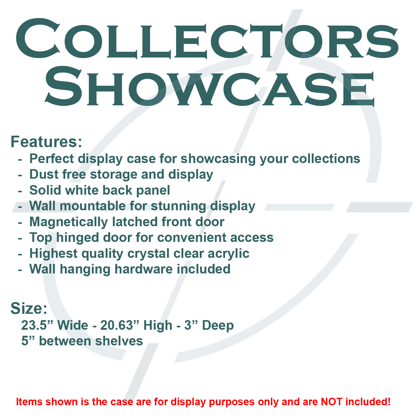 Collectors Showcase – Premium Display Case for 3-3/4&Prime; Star Wars Figures – T3MS