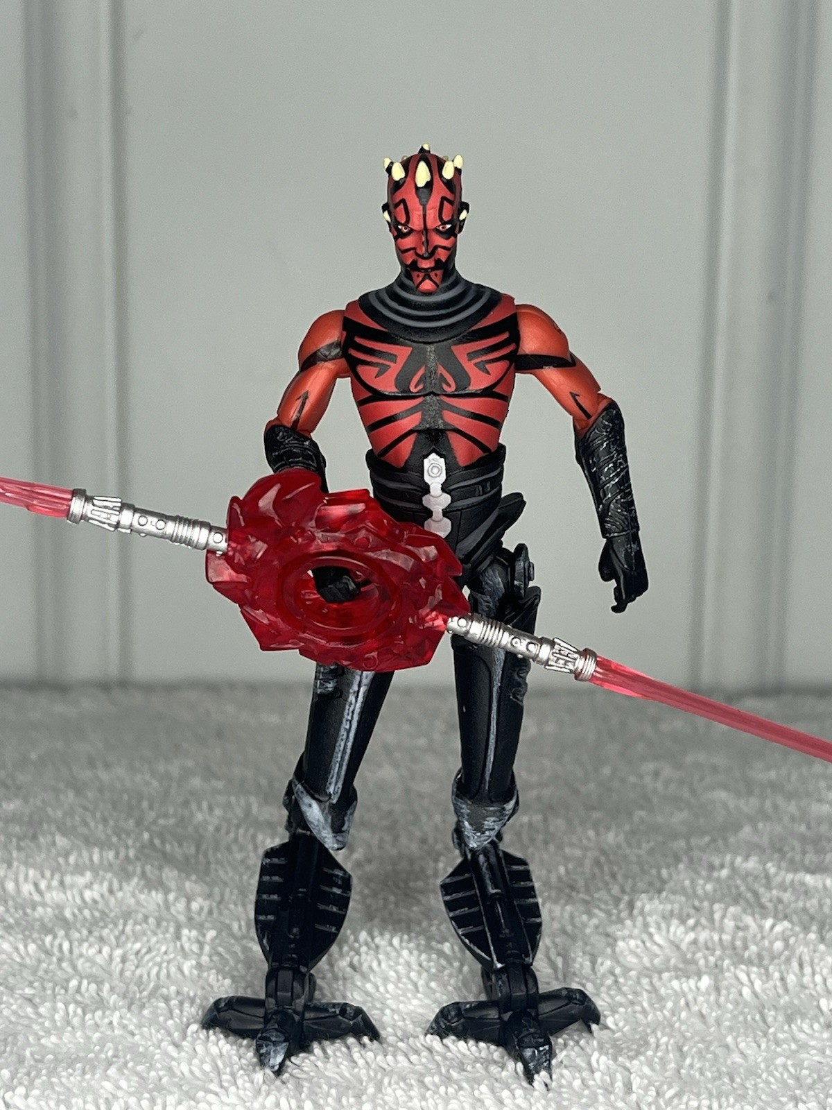 DARTH MAUL 100% Complete Clone Wars Returns 2012 Collection 3.75 Animated Cyborg