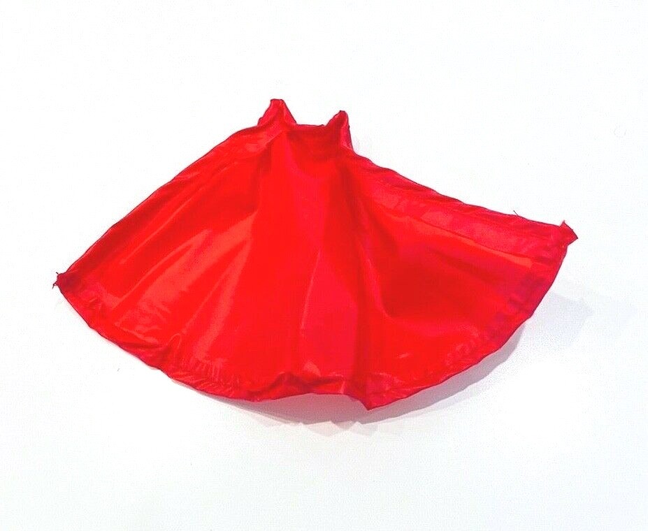 SU-375-SUP: 1/18 scale Red Wired cape for 3.75&Prime; action figures (No Figure)