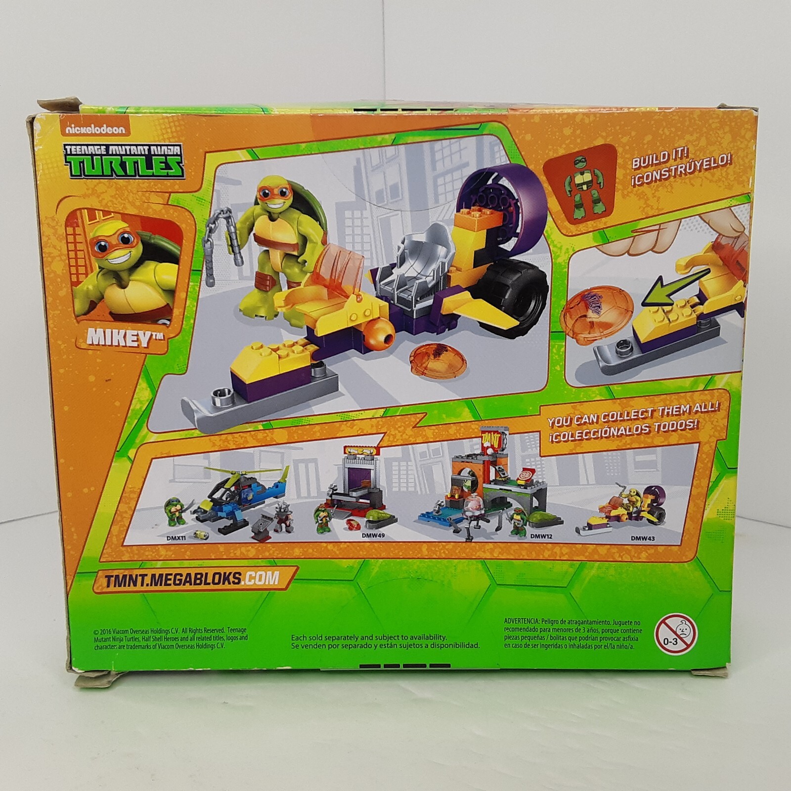 Mega Bloks TMNT Half-Shell Heroes Mikey Jet Cruiser 34 pieces New Sealed in Box