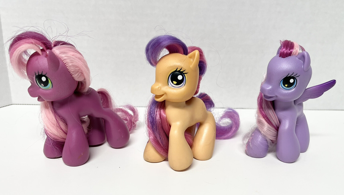My Little Pony 2008 4&Prime; Figures Lot X 3 Cheerilee Scootaloo Star Song Brushable