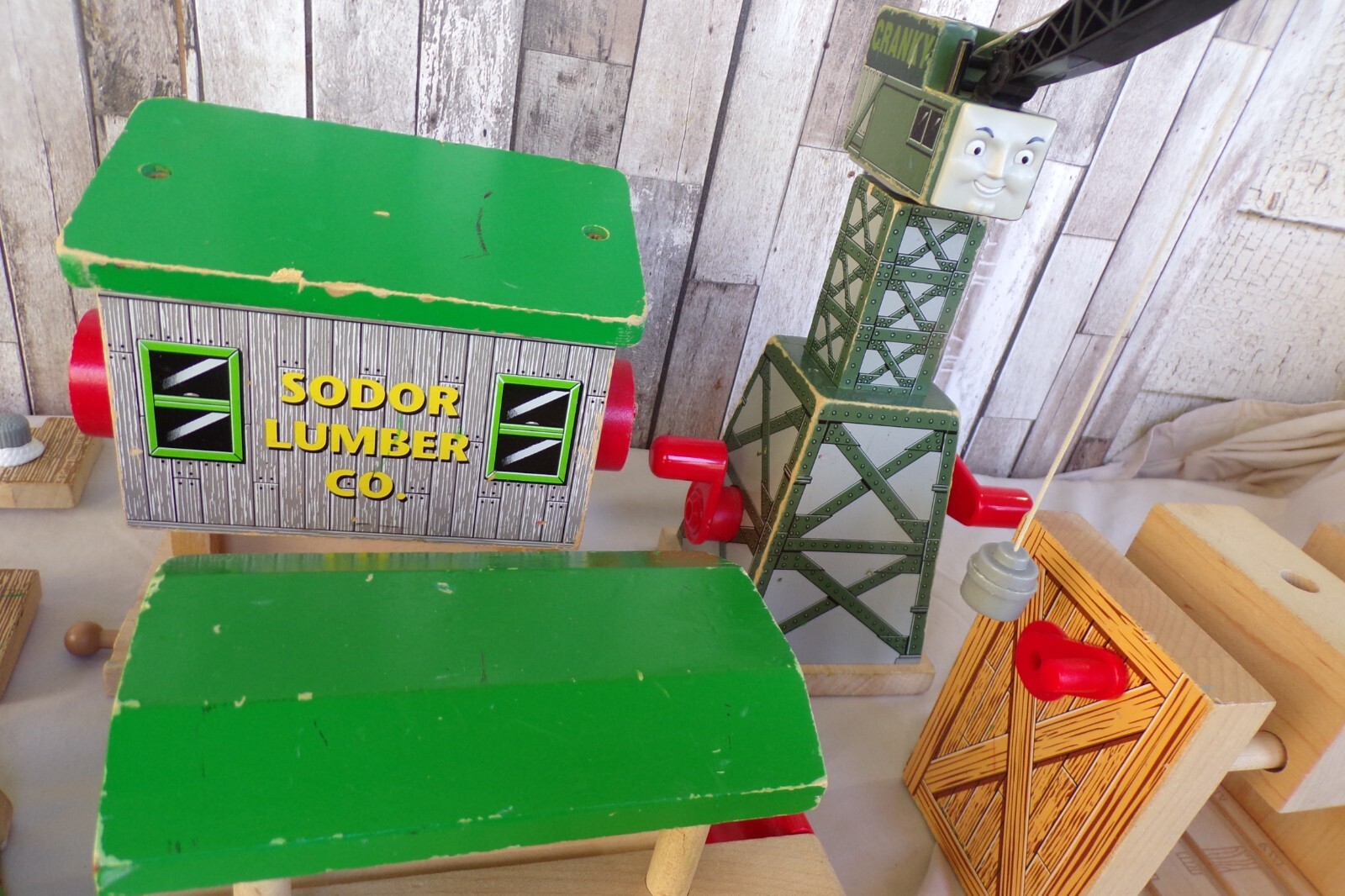 Thomas the Train wooden railway buildings Orbrium train lot