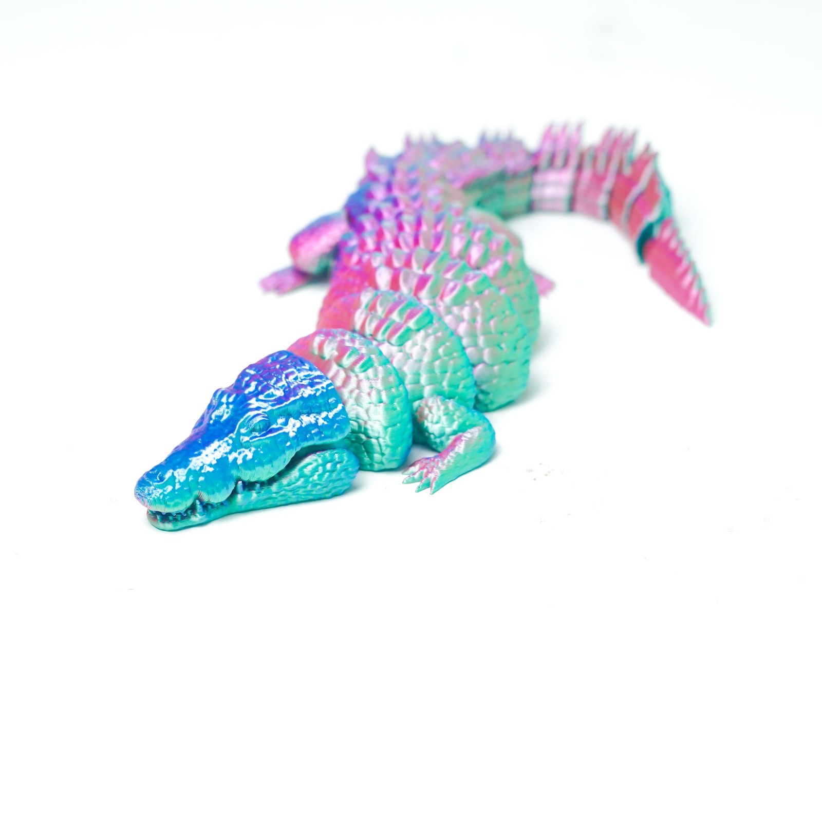 3D Printed Crocodile Model,Articulated Animals Figure,Fidget Toys Home Decor