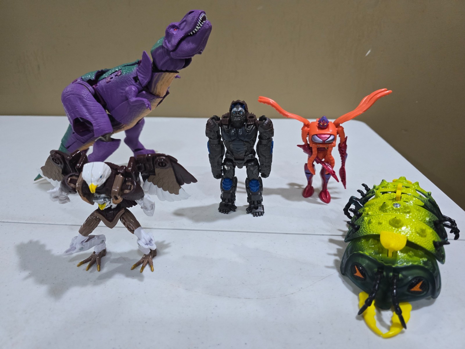 FIVE Transformers Beast Wars Megatron T-Rex, Retrax, Claw Jaw, Maximal Skywarp!