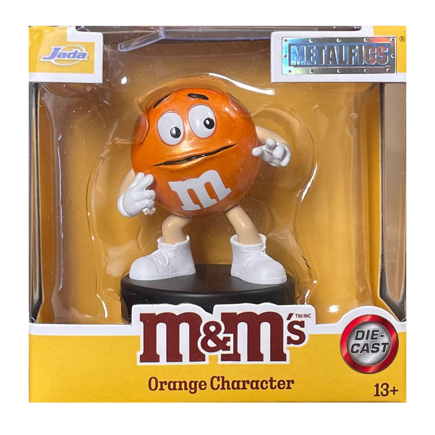 Mars MetalFigs 2&Prime; Orange M&M&rsquo;s Chocolate on Pedestal Figure – Brand New In Box