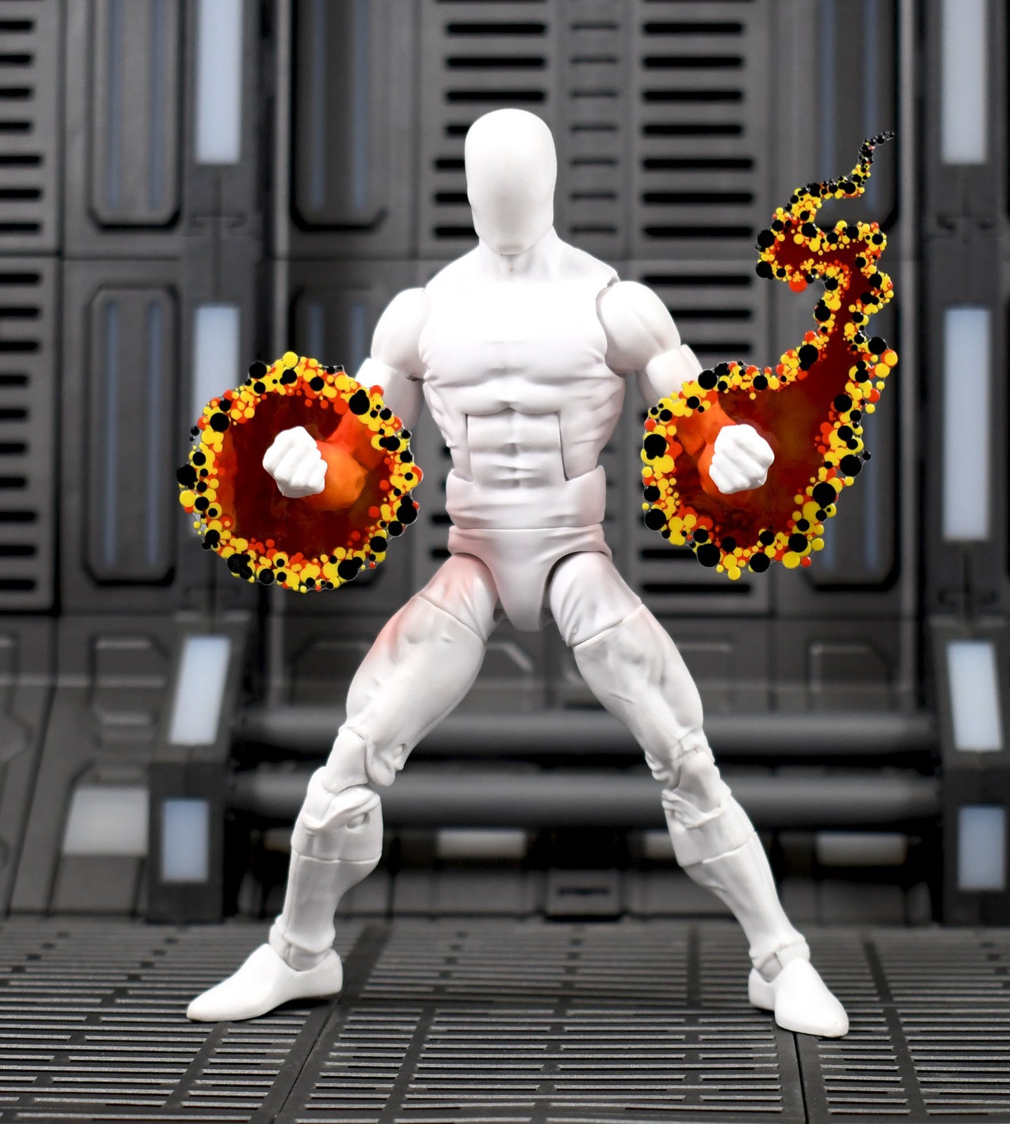 Kirby Krackle style Action Figure Effect Pieces – Marvel Legends – Red/Yellow