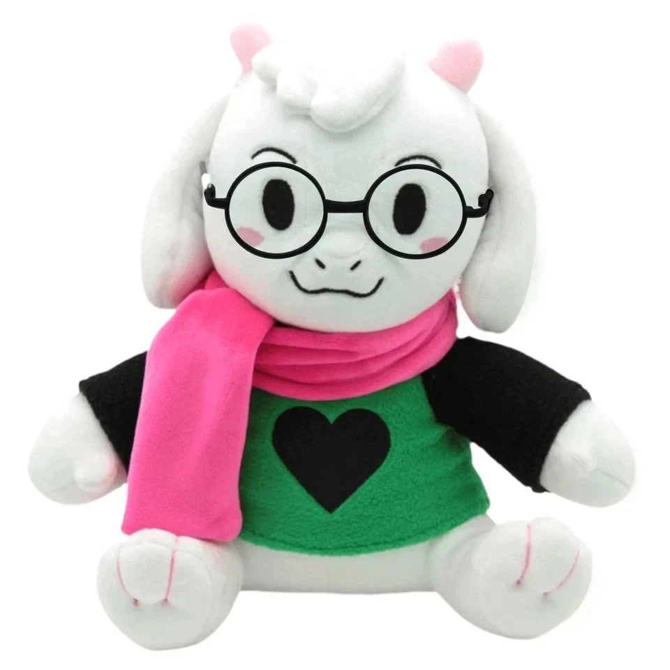 Deltarune Ralsei Plush With No Hat green Fur Glasses & Scarf Fashion Plush Toy