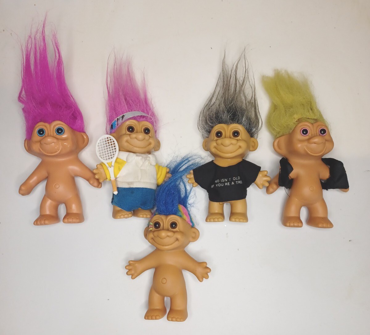 VTG 90&prime; Ugly Troll&rsquo;s Russ & TNT Figures Lot of 5