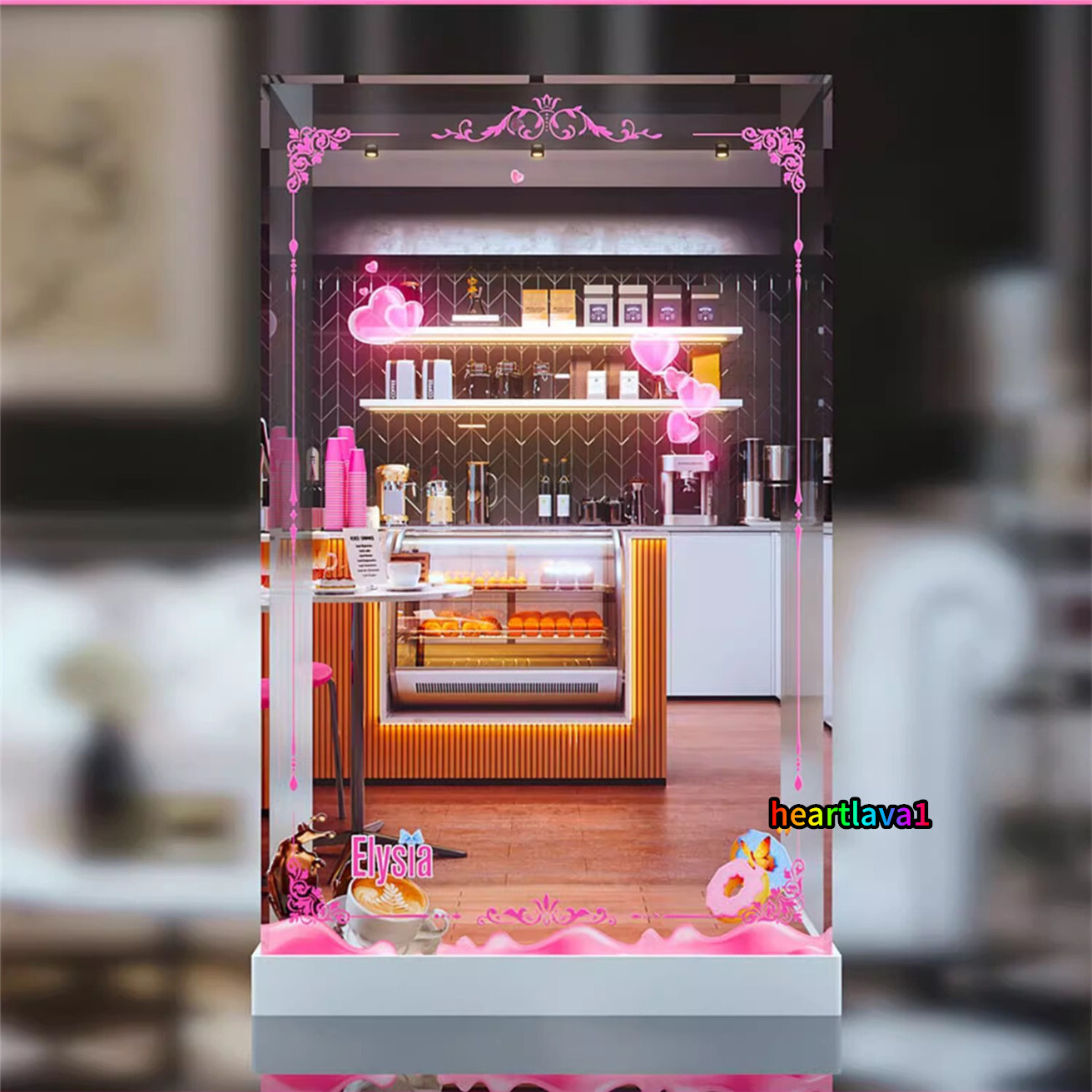 Dustproof Acrylic Display Box Case for Honkai Impact 3rd Elysia Miss Pink Figure