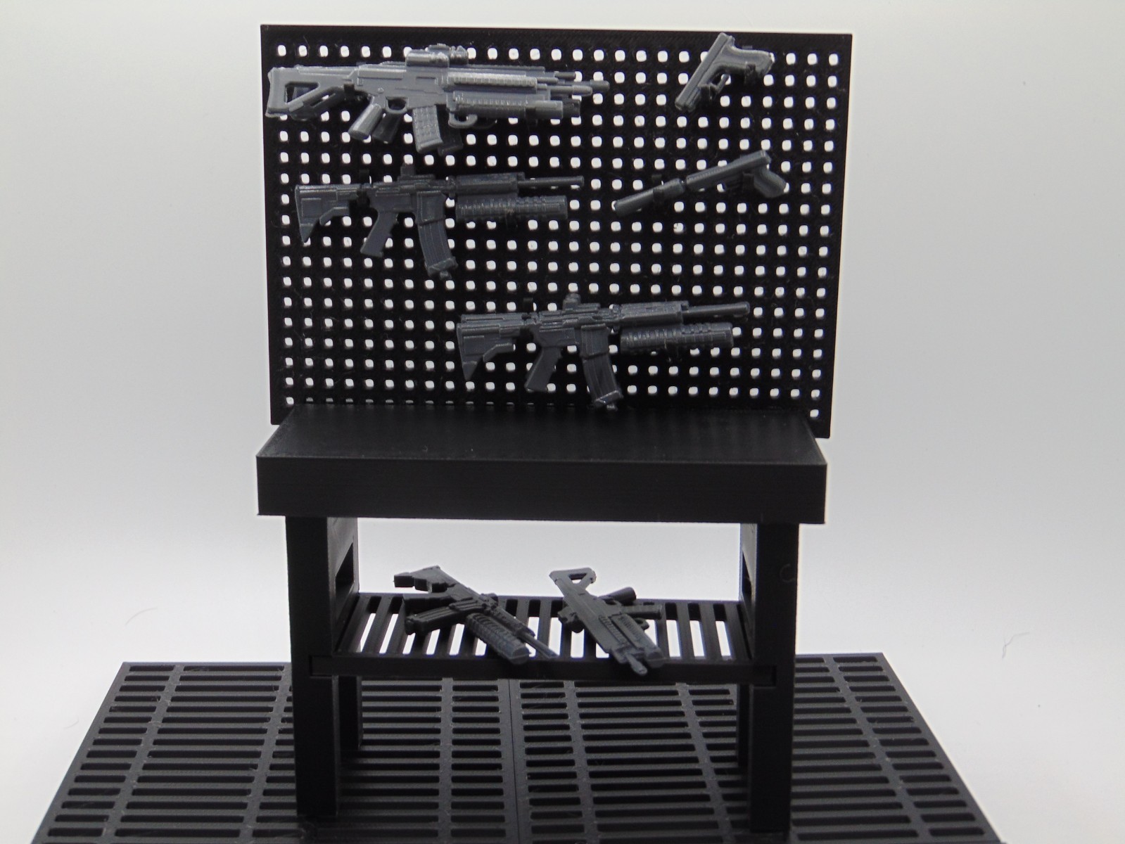 Custom 1:12 Modular 4x Sci-Fi Flooring Grille Tiles Diorama Prop 6&Prime; Figures BLK