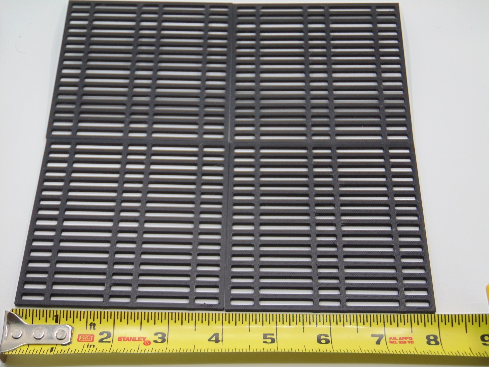 Custom 1:12 Modular 4x Sci-Fi Flooring Grille Tiles Diorama Prop 6&Prime; Figures BLK