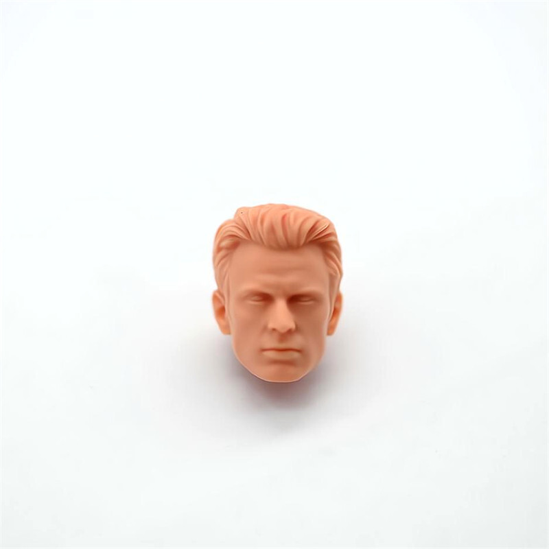 1/12 Scale Captain America Chris Evans Head Sculpt Unpainted Fit 6&Prime; ML Figure